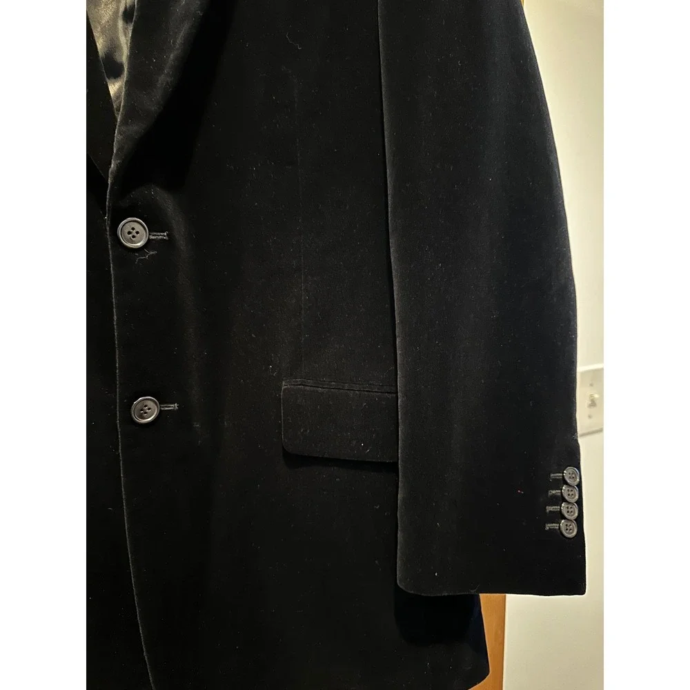 Inserch Black Velvet Blazer Men's 38R Made in Italy Limited Edition Sport Coat